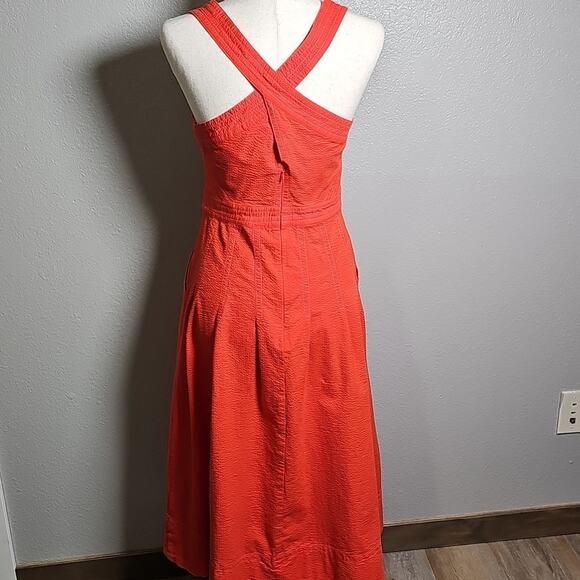 Maeve by Anthropologie Fit and Flare, A-line, Cotton, Cottagecore, Midi Dress 6 - Picture 4 of 14